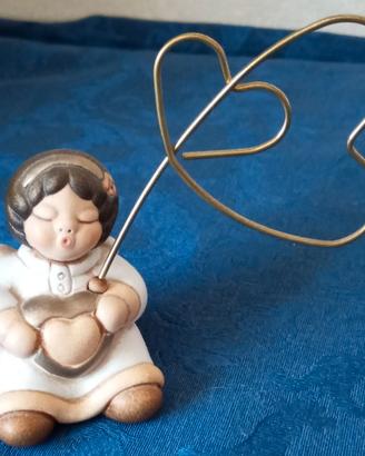 THUN Portafoto Angelo Bimbo Cuore in Ceramica Orig