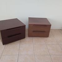 coppia comodini rovere moro