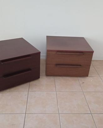 coppia comodini rovere moro
