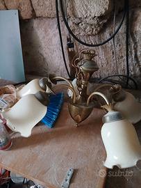 lampadario vecchio 5 lampade