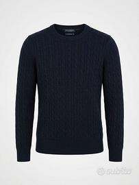 Maglione Gutteridge Lana e Cashmere Blu Scuro