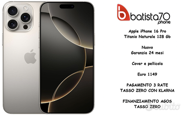 Apple iPhone 16 Pro Titanio Naturale 128 Gb