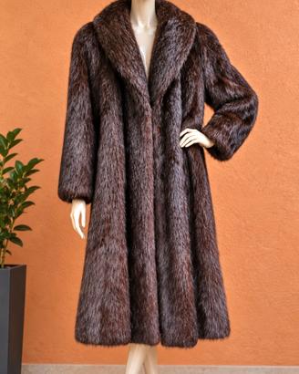 Cappotto pelliccia vintage  marrone scuro Conbipel
