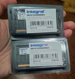 64GB (32GB x 2) Integral DDR5 SODIMM RAM 4800
