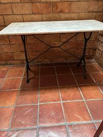 tavolo con pietra in marmo originale inizio 9oo