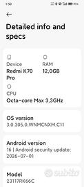 Redmi k70 Pro Dual-Sim 5G per altro telefono