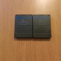 Coppia Memory Card 8MB PS2 Originali Sony