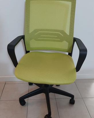 Sedia girevole da ufficio con schienale ergonomico