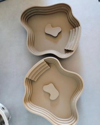 2 grande ciotola "laghetto" in PVC atossico.