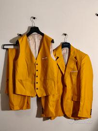 Abito completo, 3 pezzi, giallo XXL