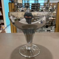 Coppa in vetro color argento