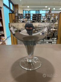 Coppa in vetro color argento