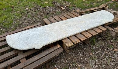 Grande mensola ripiano in marmo Bianco Carrara