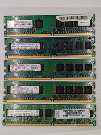 RAM DDR2 Desktop 512MB / 1GB - Moduli usati