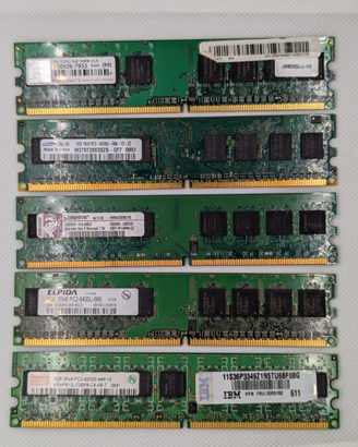 RAM DDR2 Desktop 512MB / 1GB - Moduli usati