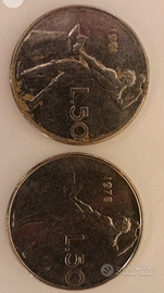 Monete 50 Lire "Vulcano" - Anni 1981/78