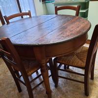 Tavolo ovale '800 con 4 sedie