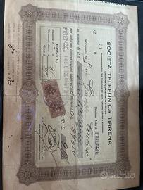 Societa’ Telefonica Tirrena Anni 1940