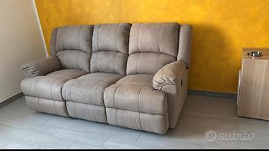Divano 3 posti 2 recliner elettrici