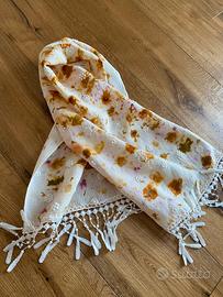 Foulard ecoprint in lino