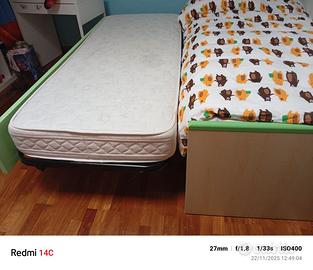 Letto cameretta con doppio letto sotto