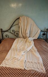 Vintage Tenda a due teli con pizzo