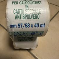 10 rotoli per calcolatrici carta speciale 58 40 mt