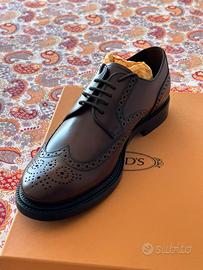 Tod’s Derby uomo pelle marrone – Tg. 7,5 UK Nuove