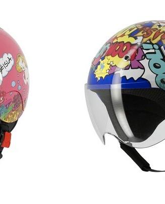 Casco jet bimbi con visiera Rodeodrive graphic