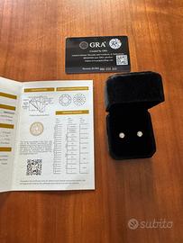 Moissanite Earrings GRA certified VVS1 0.5 carat