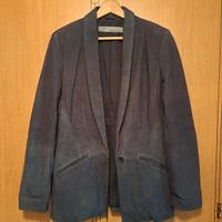 Giacca scamosciata nera Zara unisex