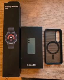 Samsung Galaxy S23 + galaxy watch 5 pro