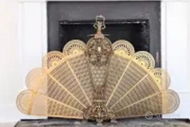 Paravento e scintille camino ottone