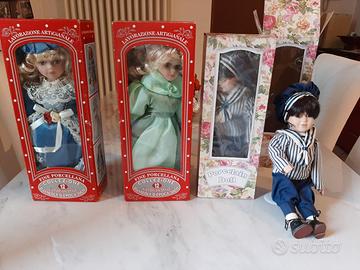 Bambole in porcellana MAI APERTE