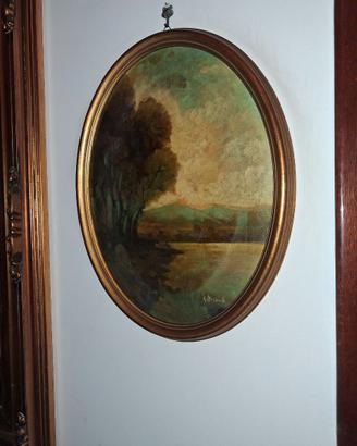 quadro ad olio, paesaggio dipinto a Mano