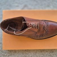 Derby Brogue in pelle marrone