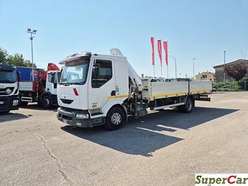 RENAULT MIDLUM 220.12 cassone fisso con gru