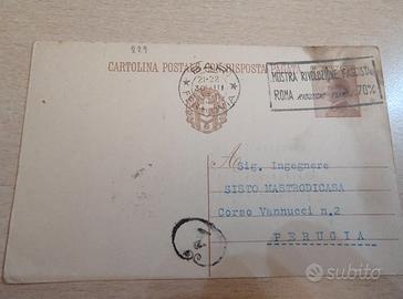 Cartolina 1933 Ing. Sisto MASTRODICASA (famoso sta