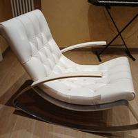 Poltrona dondolo pelle Kel Desirée