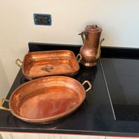 Brocca e teglia in rame