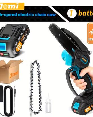 Mini Motosega a Batteria 21V Potatura Giardino