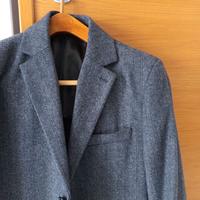Cappotto uomo spigato colore blu navy