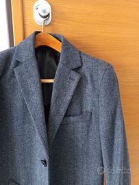 Cappotto uomo spigato colore blu navy
