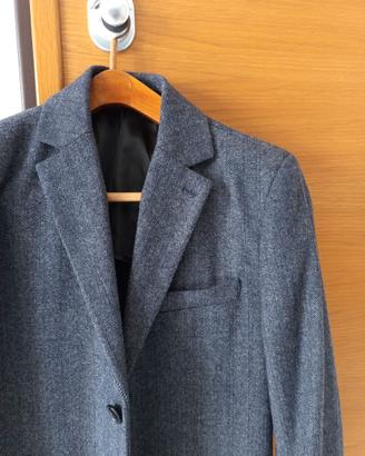 Cappotto uomo spigato colore blu navy