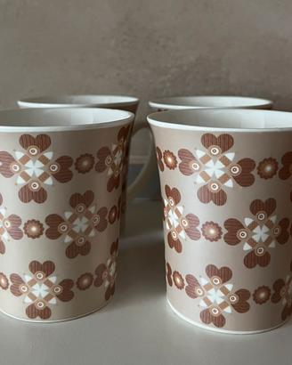 4 Mug / Tazze bone China