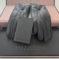 Guanti Mazzoleni di pelle e cashmere