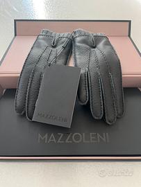 Guanti Mazzoleni di pelle e cashmere