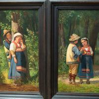 Coppia di Oli firmati F. Nagar