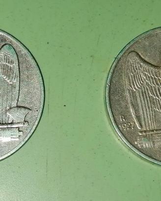 Due 5 Lire d'argento Vitt. Em. III  anni 1927 -'29