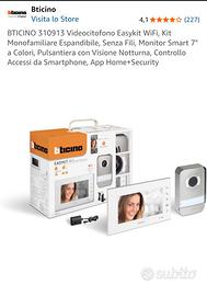 BTICINO 310913 Videocitofono Easykit WiFi, Kit Mon